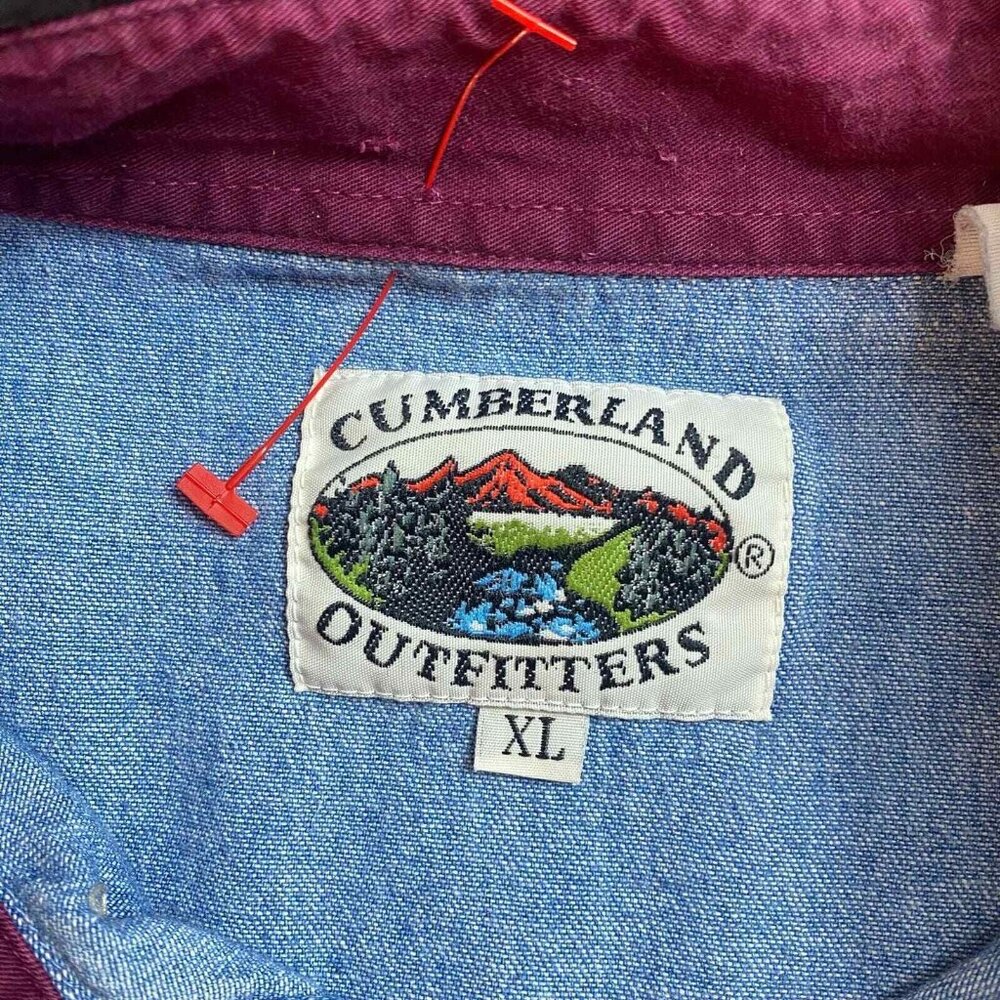Vintage Cumberland Outfitters County Western Aztec 90’s button down shirt sz XL